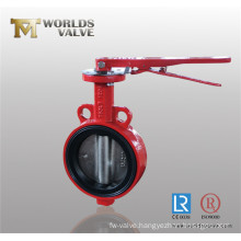 Handle Rubber Seat Wafer Butterfly Valve